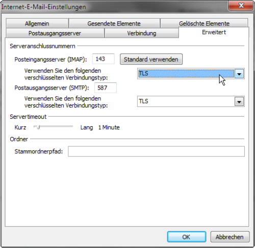 Abschalten von SSLv3 in Microsoft Outlook Abschalten von SSLv3 in Microsoft Outlook