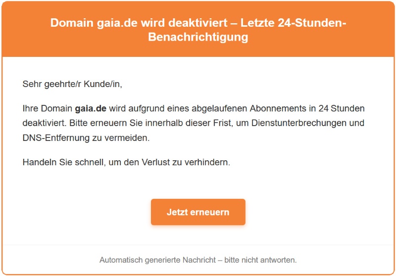 Deaktivierung